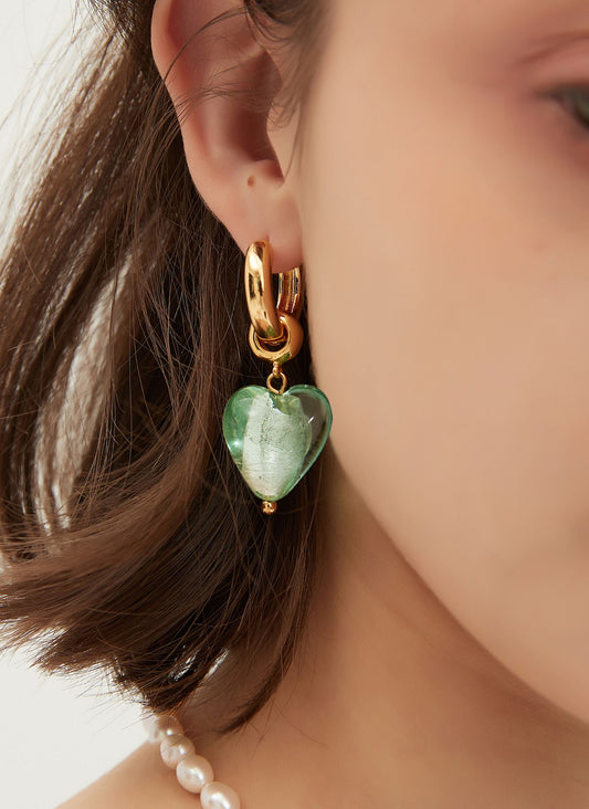 Esme heart-shaped earrings