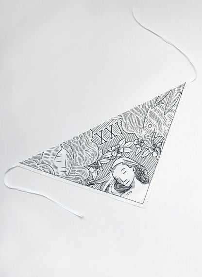 THE WORLD panneau triangulaire et bandana