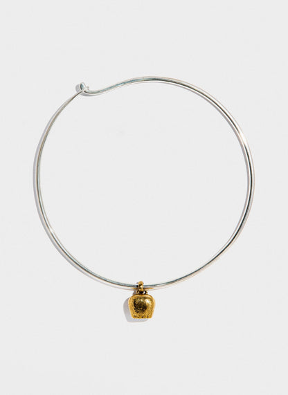 GOLD bell necklace