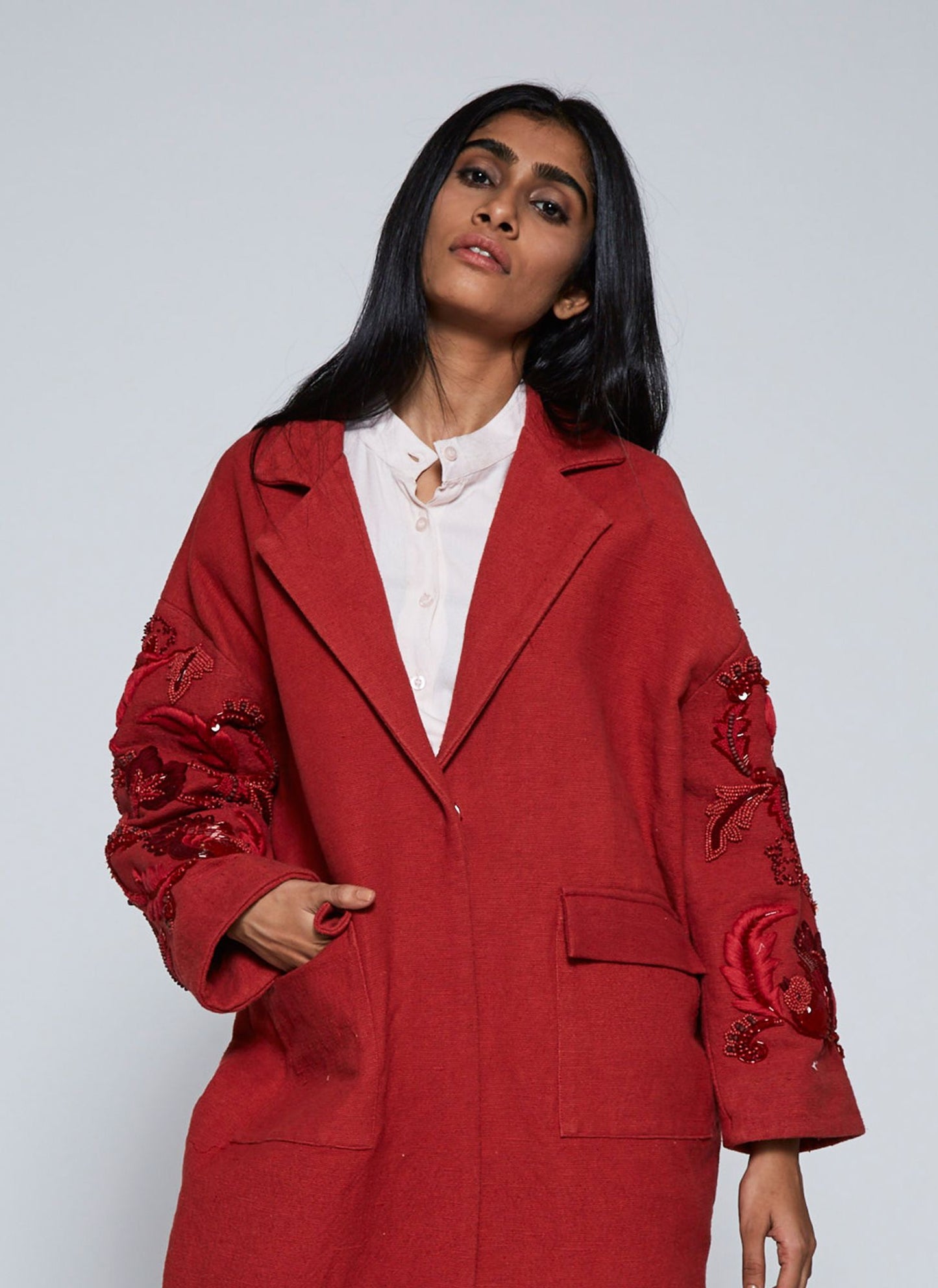 AZA coat in red